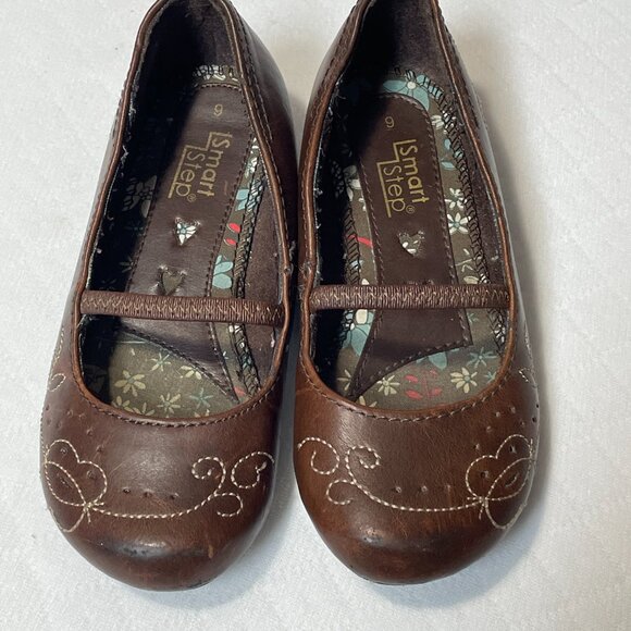 Smart Steps Girls Brown 90s Style Mary Jane Shoes Size 9‎ - Picture 5 of 6